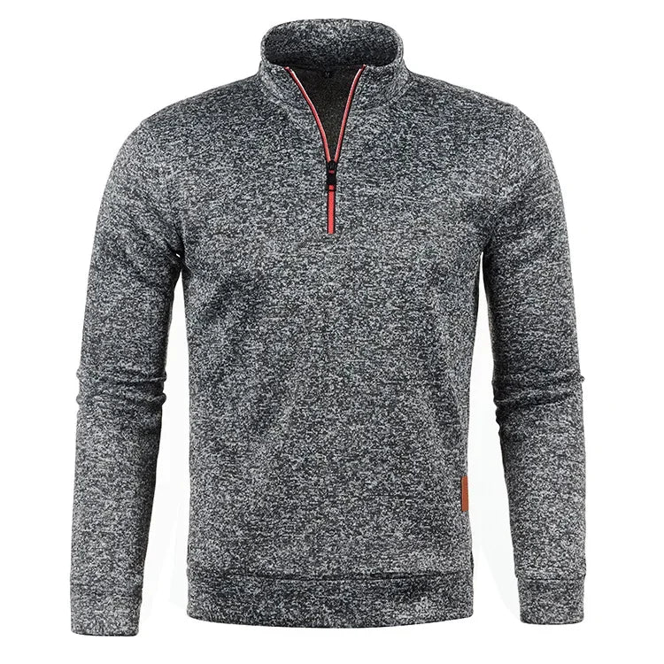 Men Sweatshirts Spring Autumn Pullover Half Zipper Pullover for Male Hoody Outdoor Sweatshit Solid Color Stand Collar