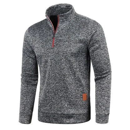 Men Sweatshirts Spring Autumn Pullover Half Zipper Pullover for Male Hoody Outdoor Sweatshit Solid Color Stand Collar