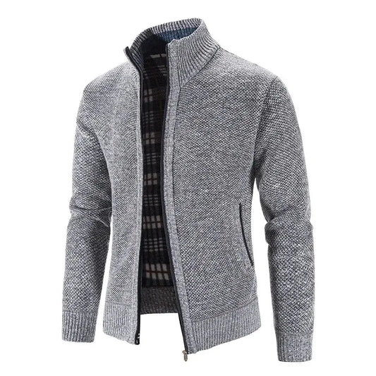 New Arrival Knitted Sweater Men Spring Autumn Casual Fleece Cardigan Men Sweaters Coats Solid Color Plus Size 3XL 5 Colors