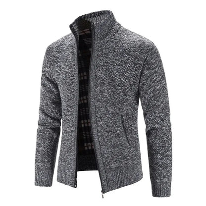 New Arrival Knitted Sweater Men Spring Autumn Casual Fleece Cardigan Men Sweaters Coats Solid Color Plus Size 3XL 5 Colors