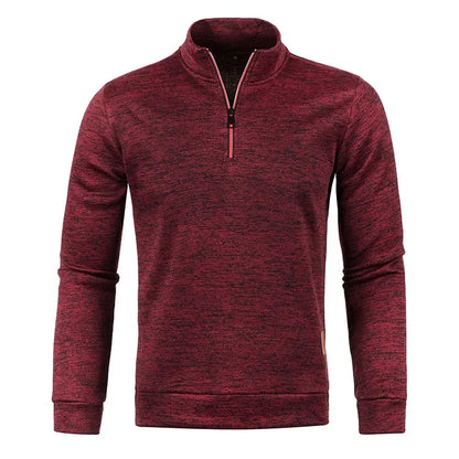 Men Sweatshirts Spring Autumn Pullover Half Zipper Pullover for Male Hoody Outdoor Sweatshit Solid Color Stand Collar