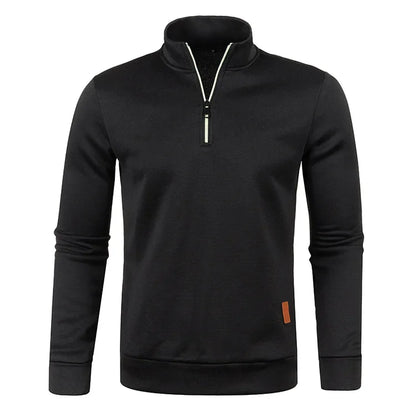 Men Sweatshirts Spring Autumn Pullover Half Zipper Pullover for Male Hoody Outdoor Sweatshit Solid Color Stand Collar