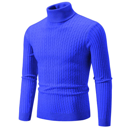 Winter High Neck Thick Warm Sweater Men Turtleneck Brand Mens Sweaters Slim Fit Pullover Men Knitwear Male Double Collar