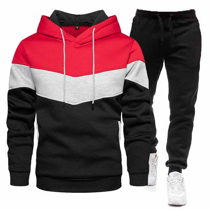 2024 Fashion Men's Tracksuit Sets Hoodie and Pants Women Solid Color Hooded Pullover+Pants Suit Casual Sportswear Sets Male