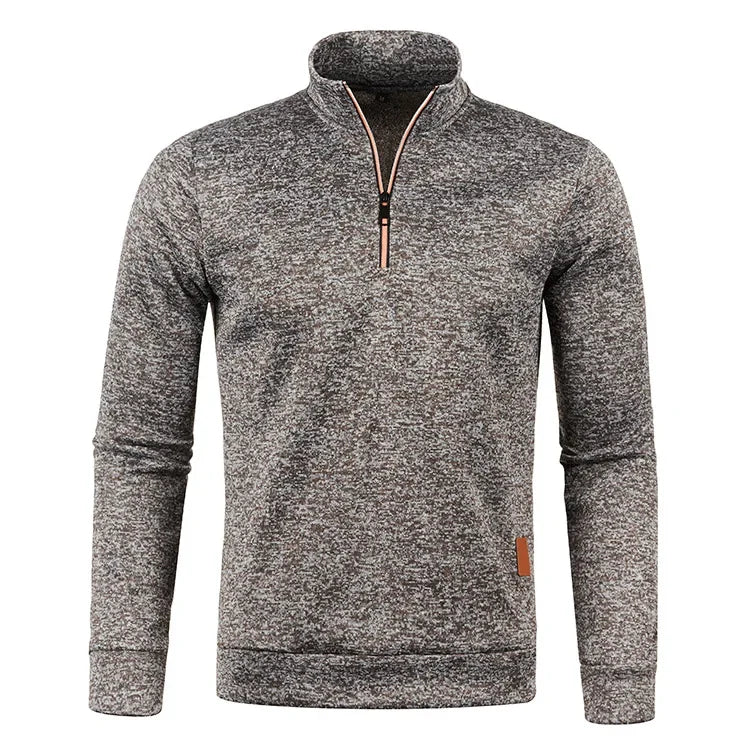 Men Sweatshirts Spring Autumn Pullover Half Zipper Pullover for Male Hoody Outdoor Sweatshit Solid Color Stand Collar