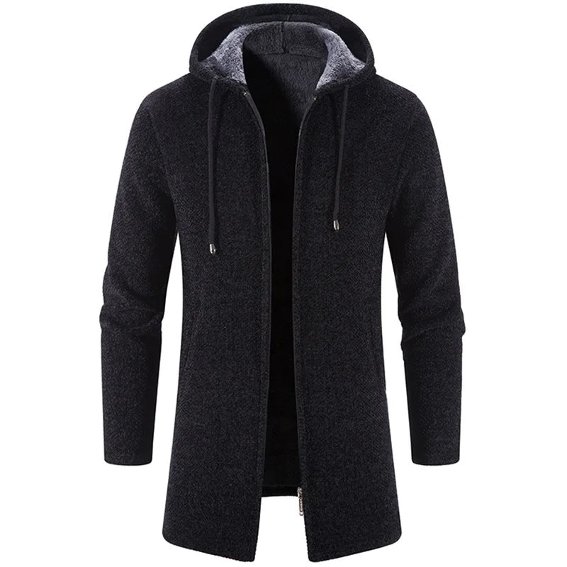 2025 Sweatwear Men's Hoodies Long Sleeve Sweatshirts for Men Zipper Hooded Mens Oversize Winter Top Jacket Coat Black Sweater