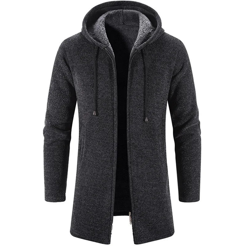 Sweatwear Men's Sport Hoodies Long Sleeve Sweatshirts for Men Zipper Hooded Mens Oversize Winter Top Jacket Coat Black Sweater