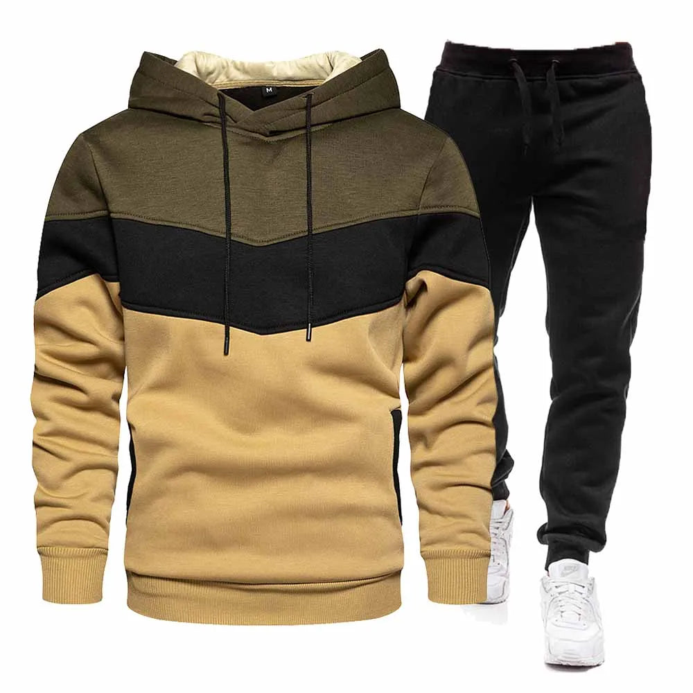 2024 Fashion Men's Tracksuit Sets Hoodie and Pants Women Solid Color Hooded Pullover+Pants Suit Casual Sportswear Sets Male