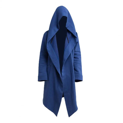 Fashionable Trench Coat Warm Leisure Men Coat Solid Color Long Sleeve Men Jacket Men Coat Oversize Hooded