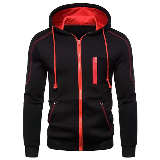 2024 New Men's Hoodie Jacket Streetwear Long Sleeve Sweatshirts Zipper Hooded Pullover Male Sportswear Men Clothing Streetwear